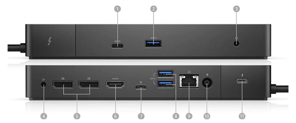Docking station DELL WD19TB, Thunderbolt, 180W, negru